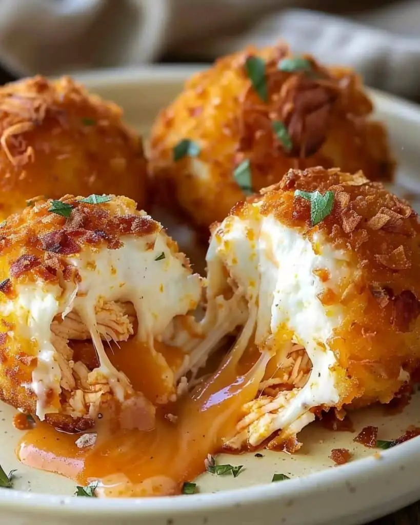 Buffalo Chicken Loaded Mozzarella Bombs