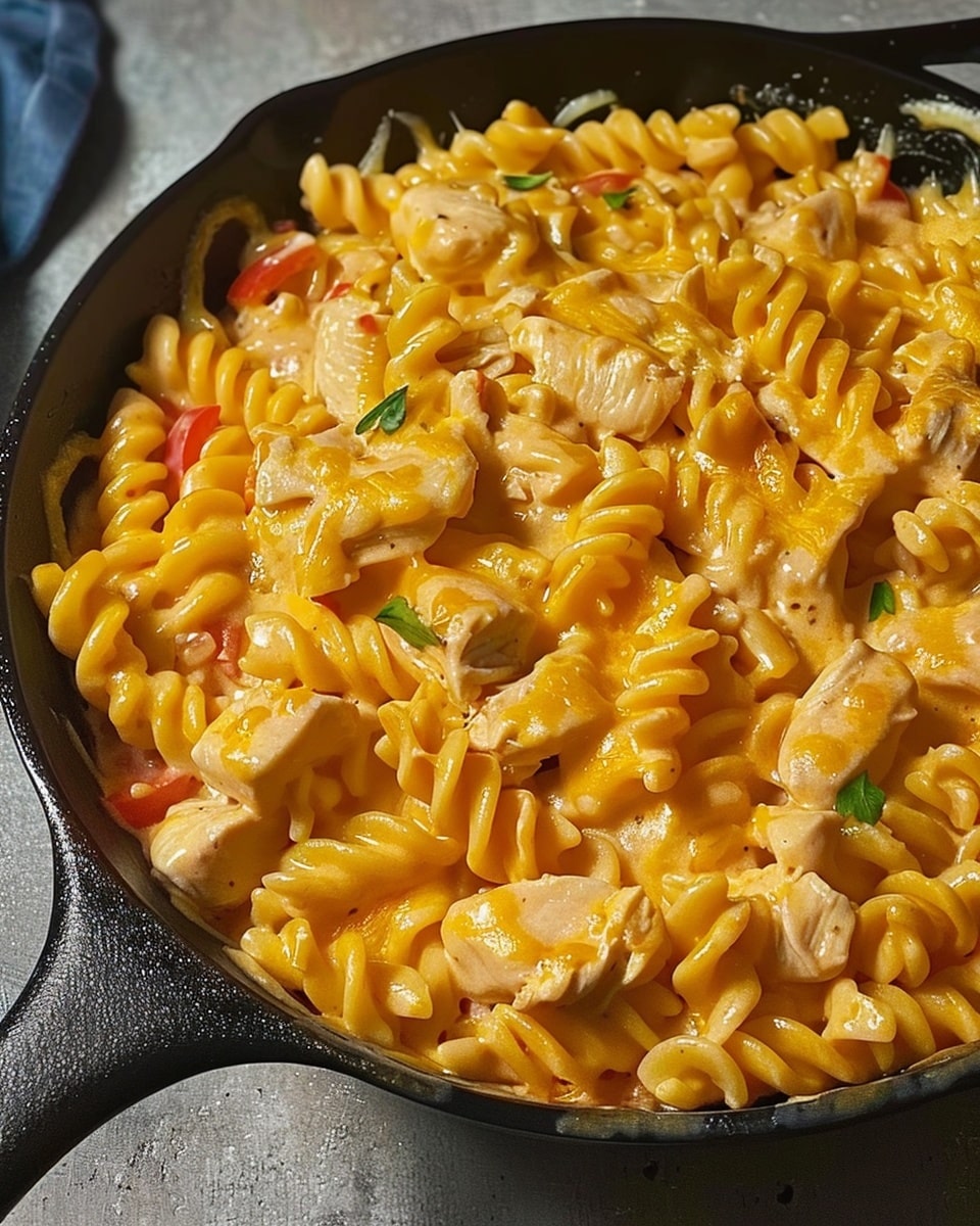 Cheesy Chicken Rotini Skillet