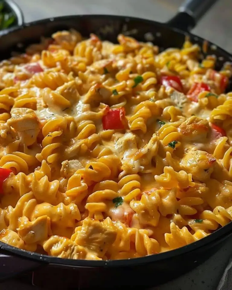Cheesy Chicken Rotini Skillet