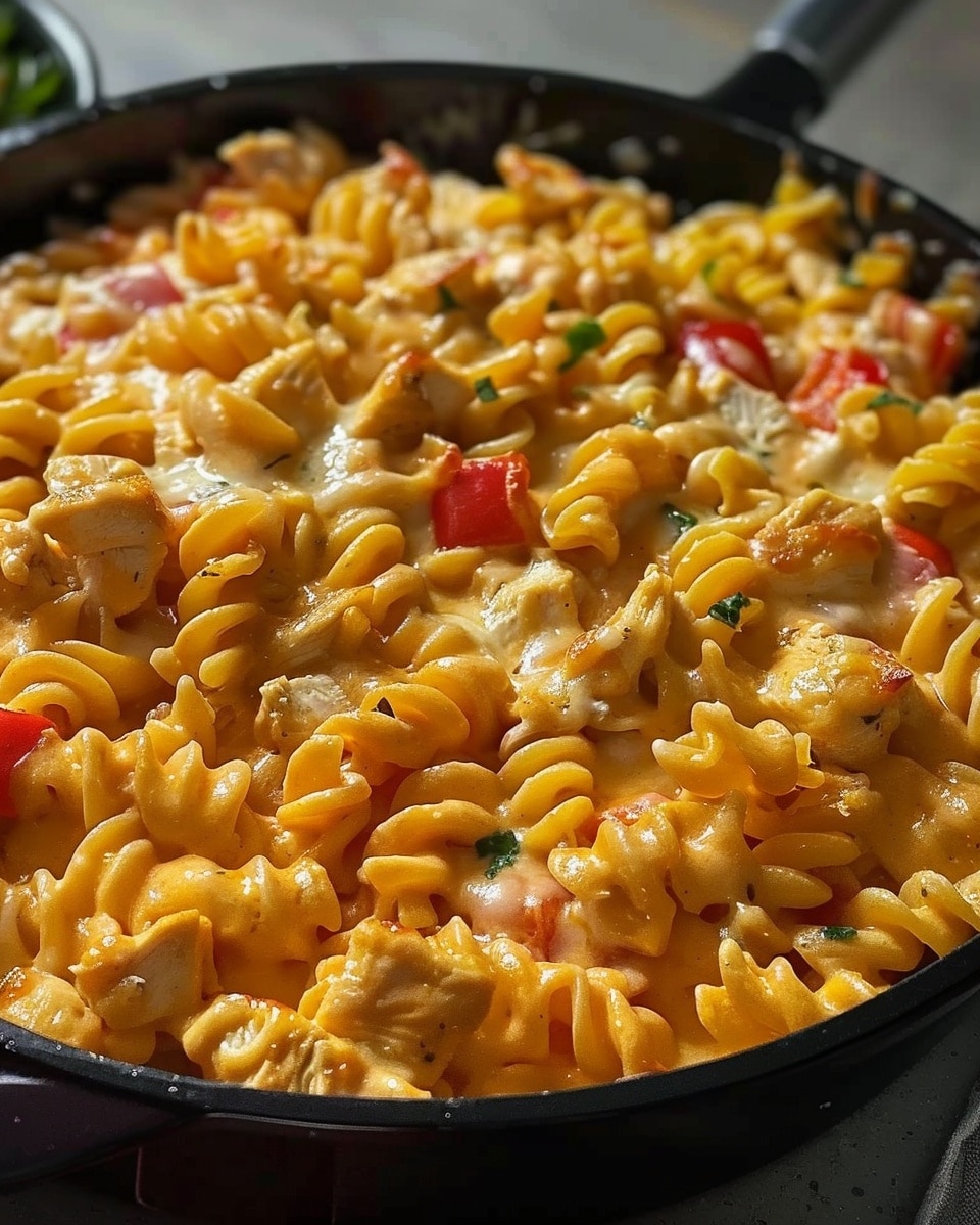 Cheesy Chicken Rotini Skillet