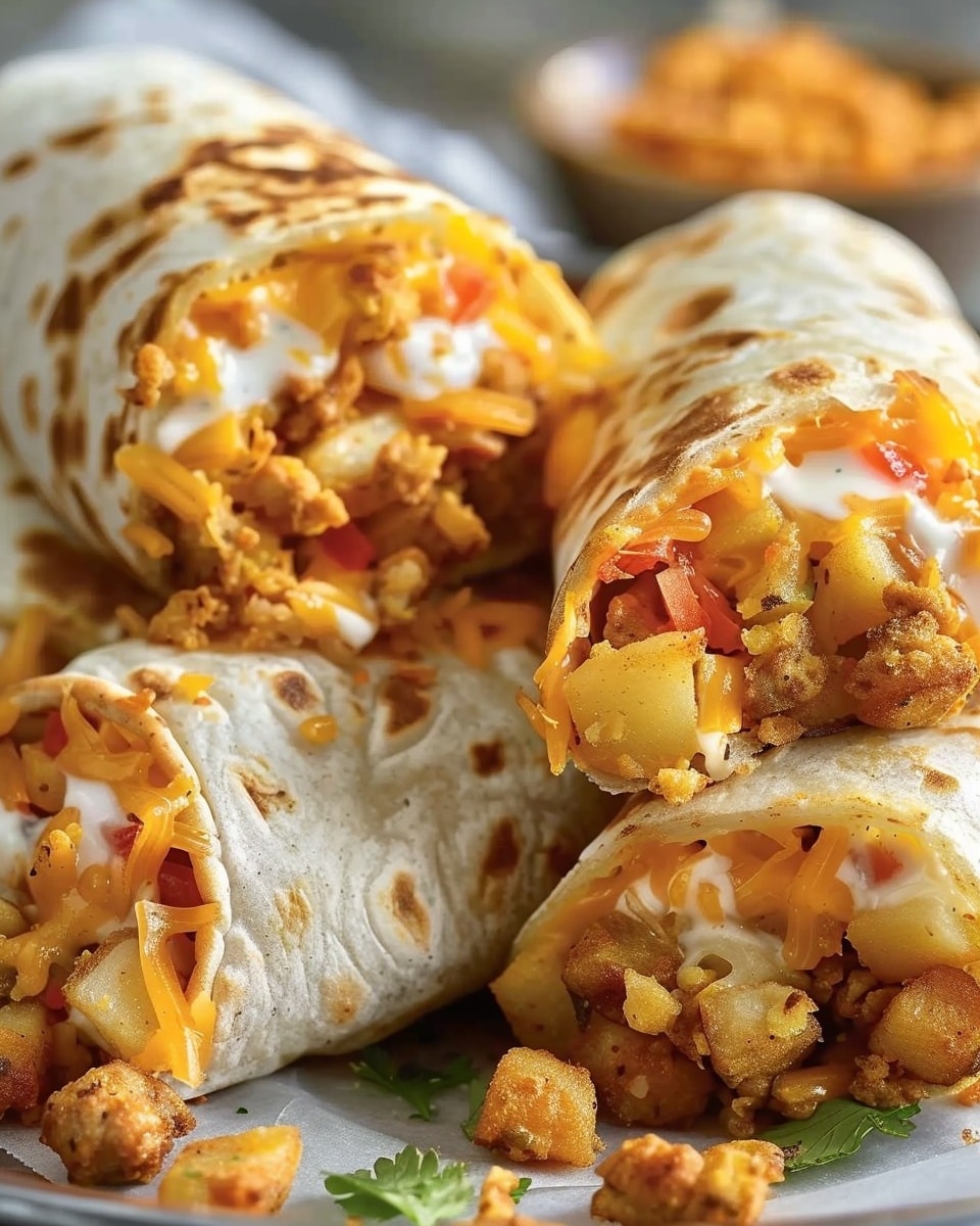 Cheesy Potato Burritos Comfort Meal Recipe