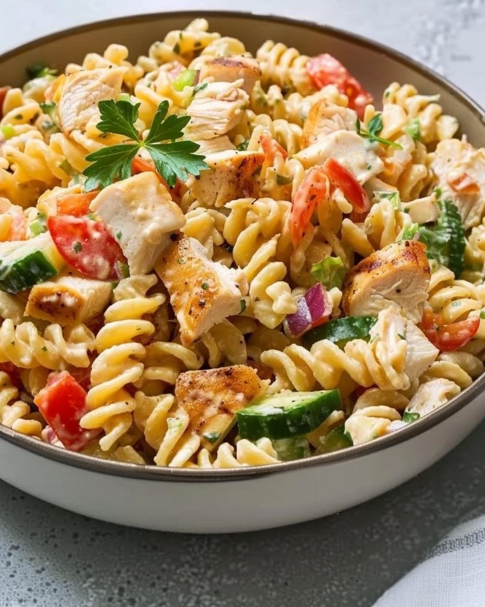 Chicken Ranch Pasta Salad