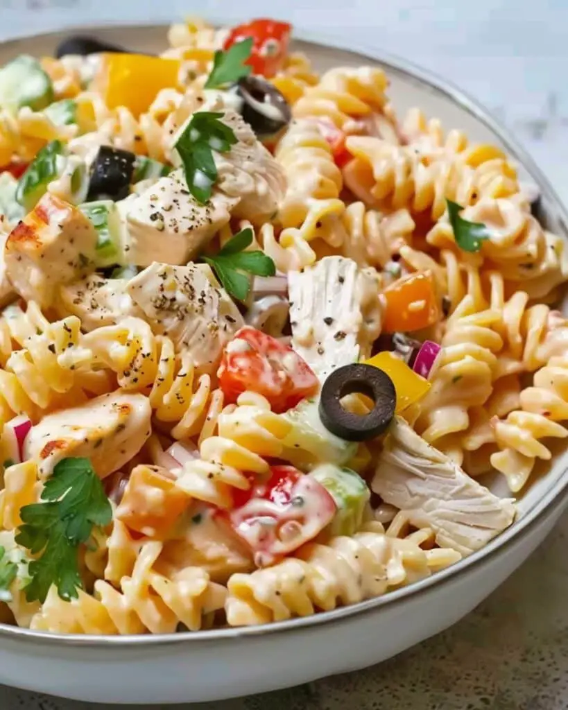 Chicken Ranch Pasta Salad