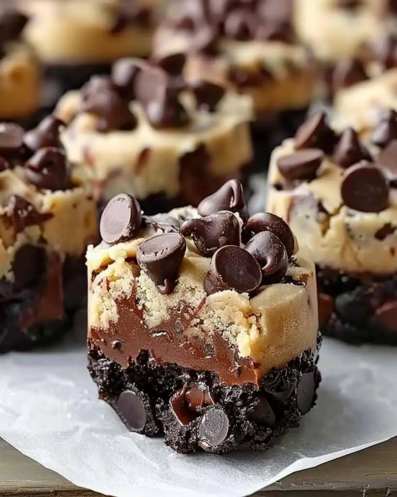 Chocolate Chip Cookie Dough Brownie Bites
