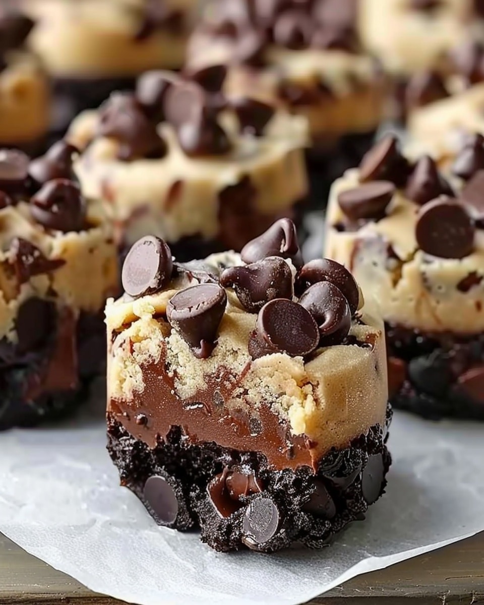 Chocolate Chip Cookie Dough Brownie Bites