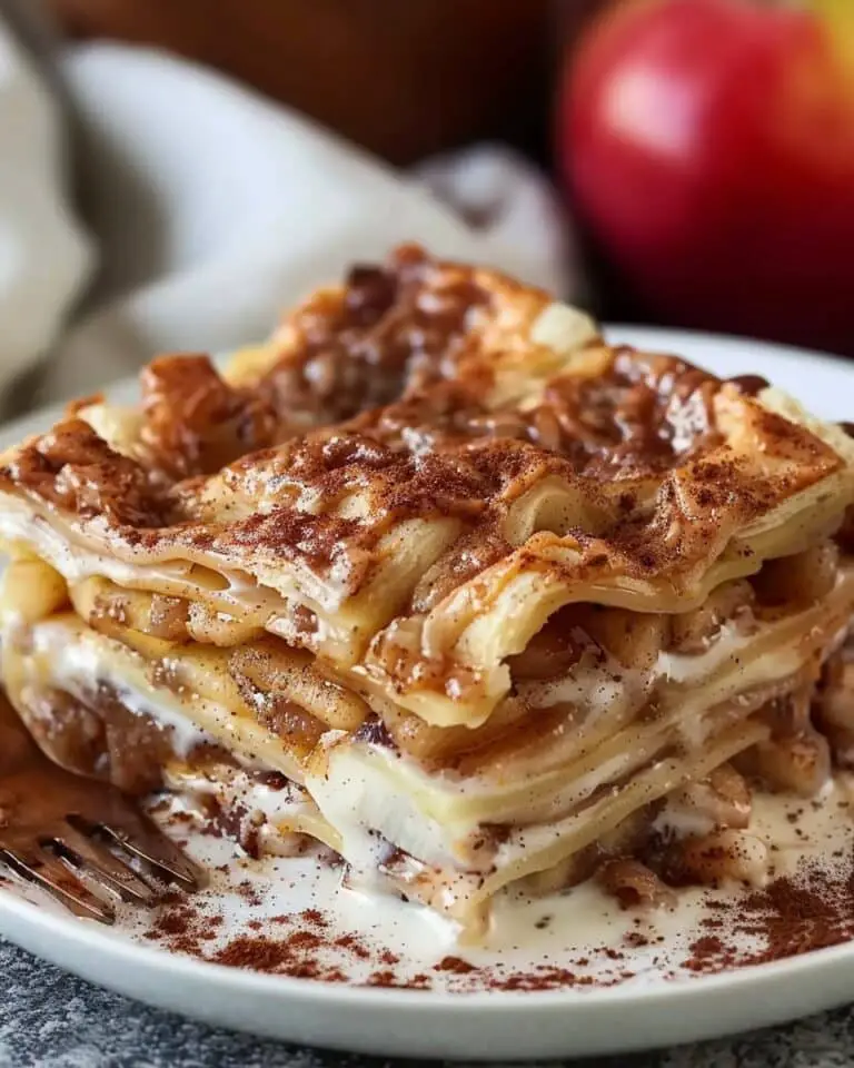 Cinnamon Roll Apple Lasagna