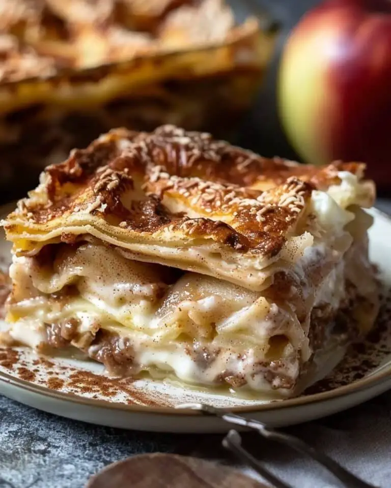 Cinnamon Roll Apple Lasagna