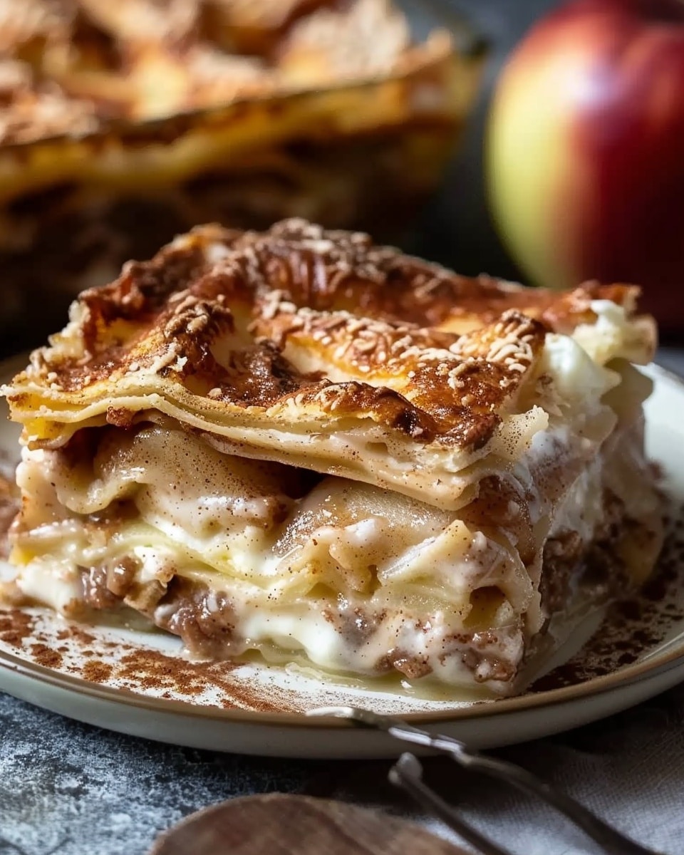 Cinnamon Roll Apple Lasagna