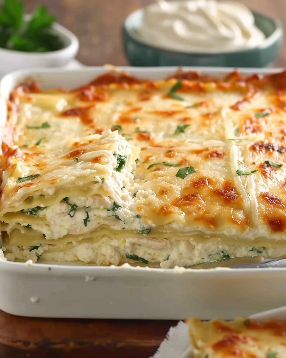 Creamy Chicken White Lasagna
