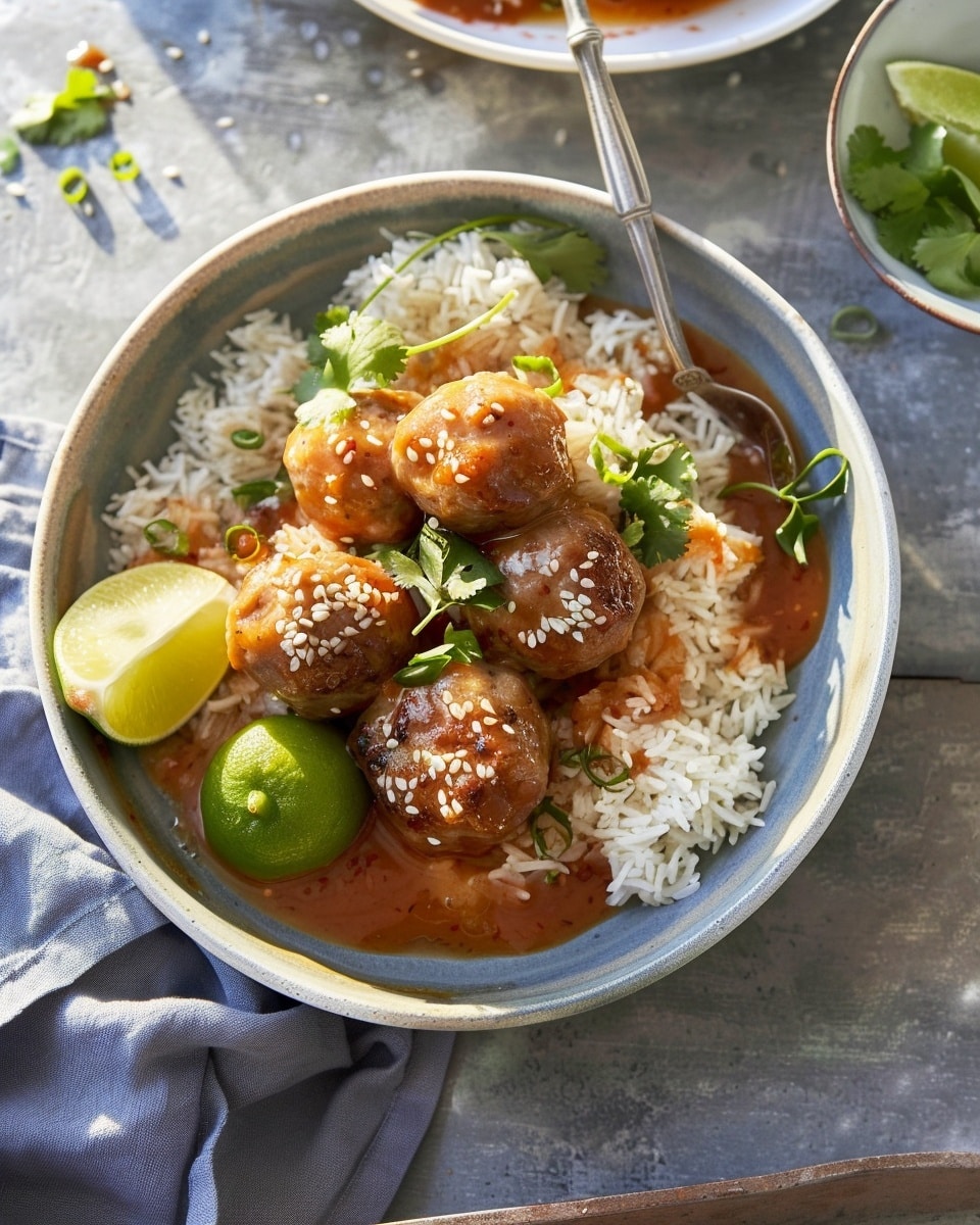 Creamy Coconut And Sriracha Meatballs