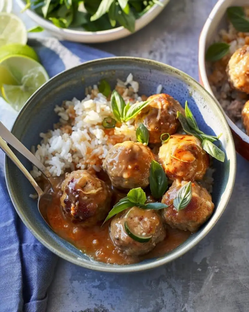 Creamy Coconut And Sriracha Meatballs