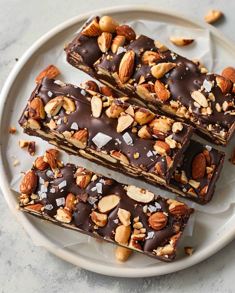 Dark Chocolate And Sea Salt Nut Bars
