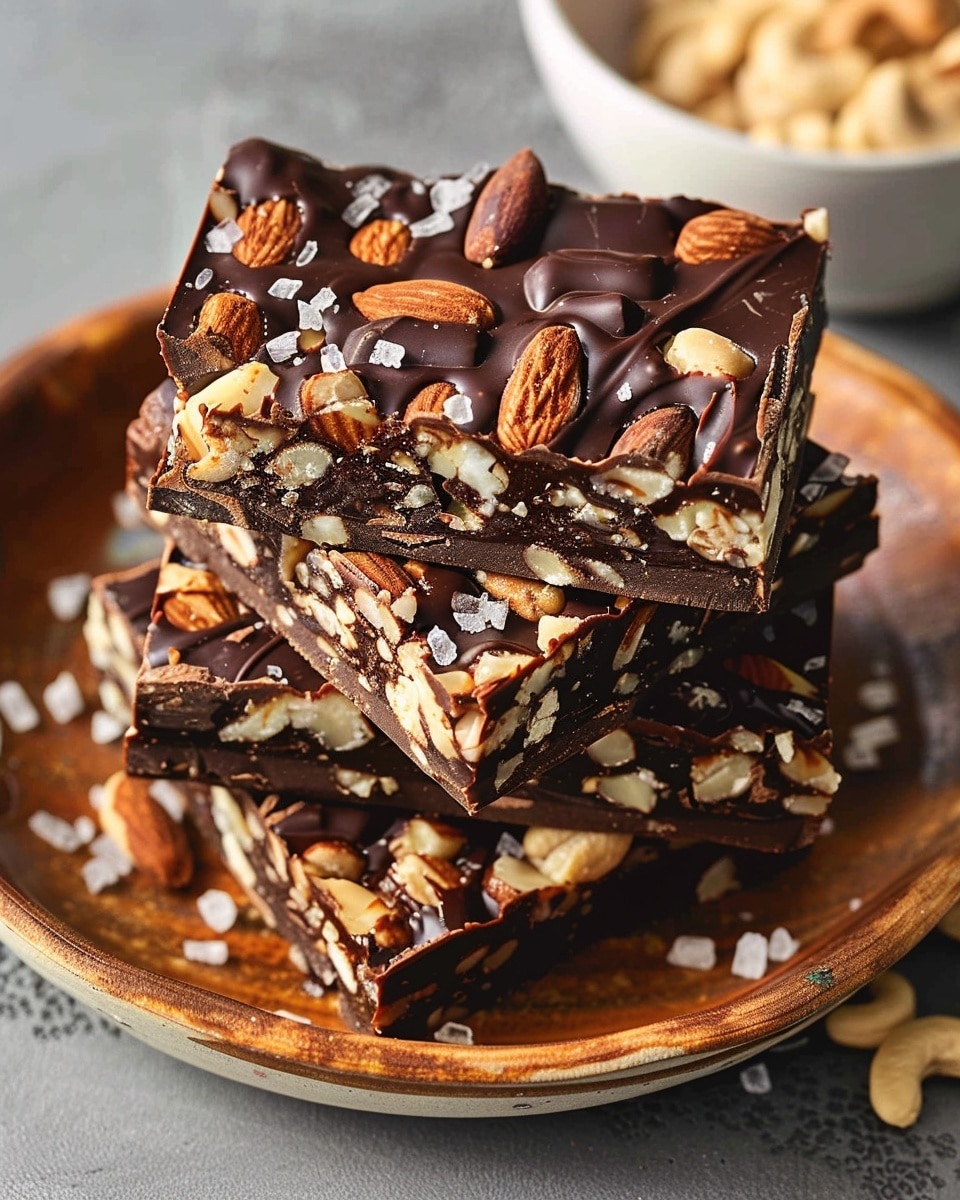 Dark Chocolate And Sea Salt Nut Bars