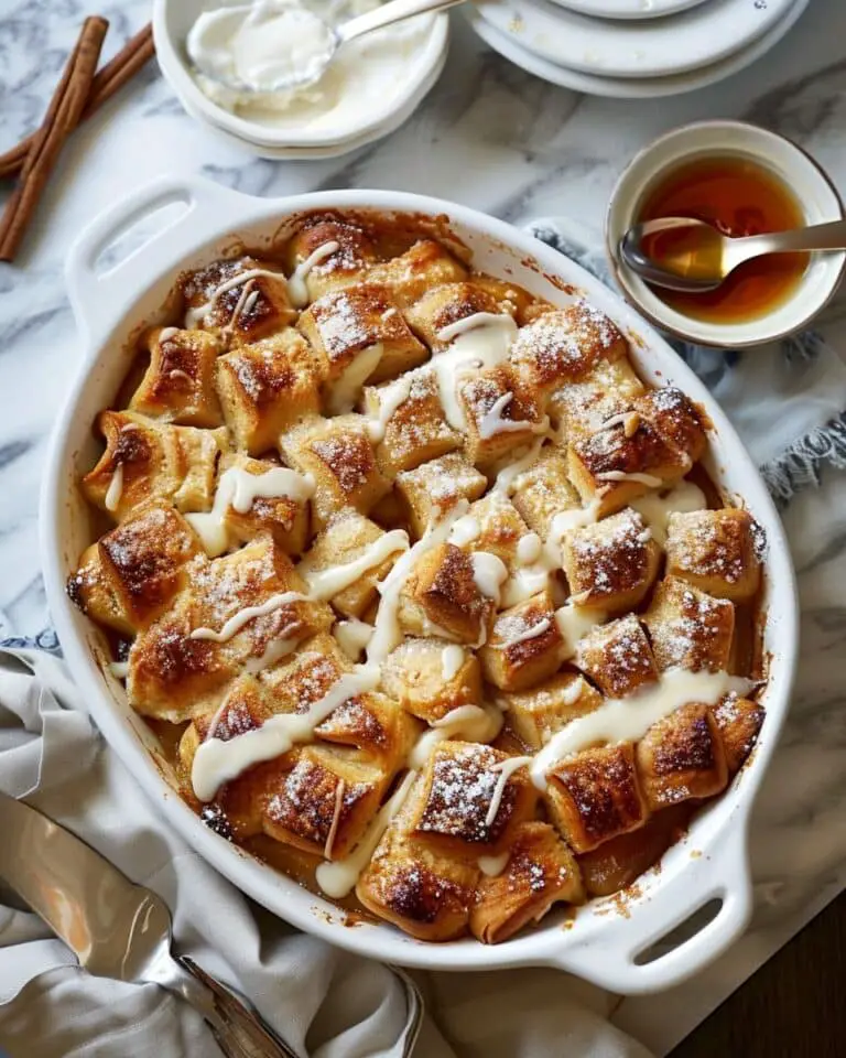 Easy 2-Ingredient Cinnamon Roll Apple Cobbler