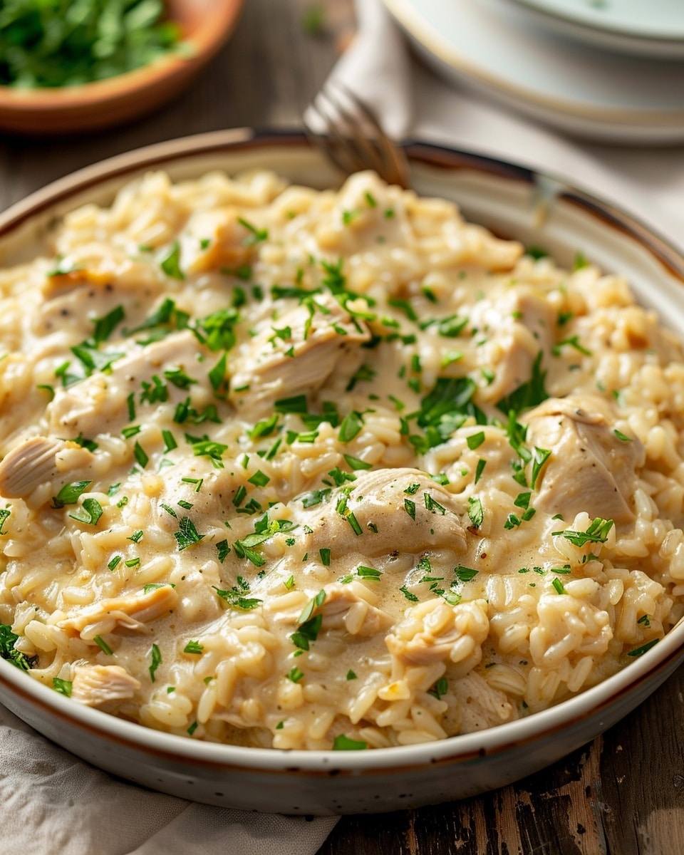 Easy Creamy Chicken & Rice Bake