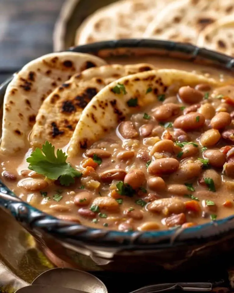 How to make Fresh Pot Of Creamy Beans With Warm Flour Tortillas