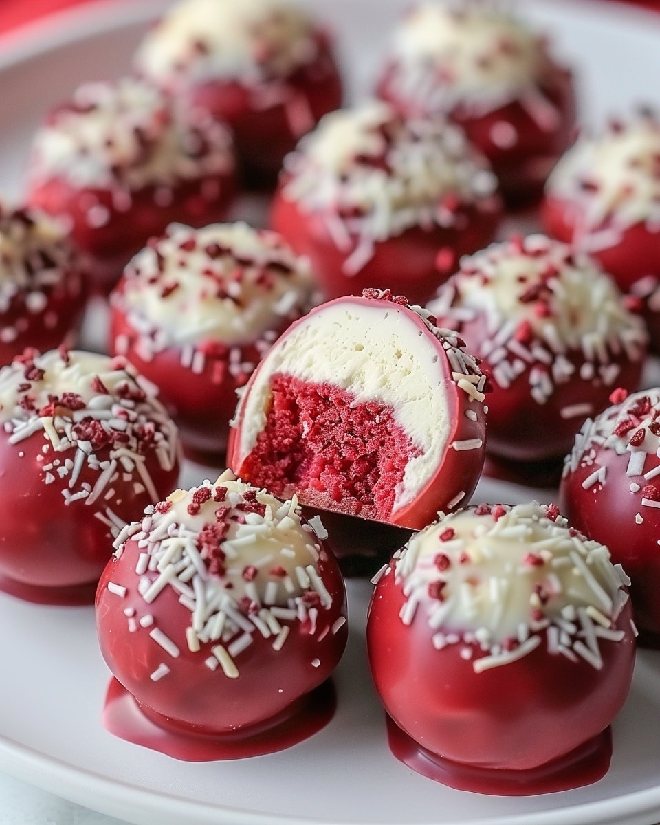 Irresistibly Best Strawberry Velvet Cheesecake Truffles