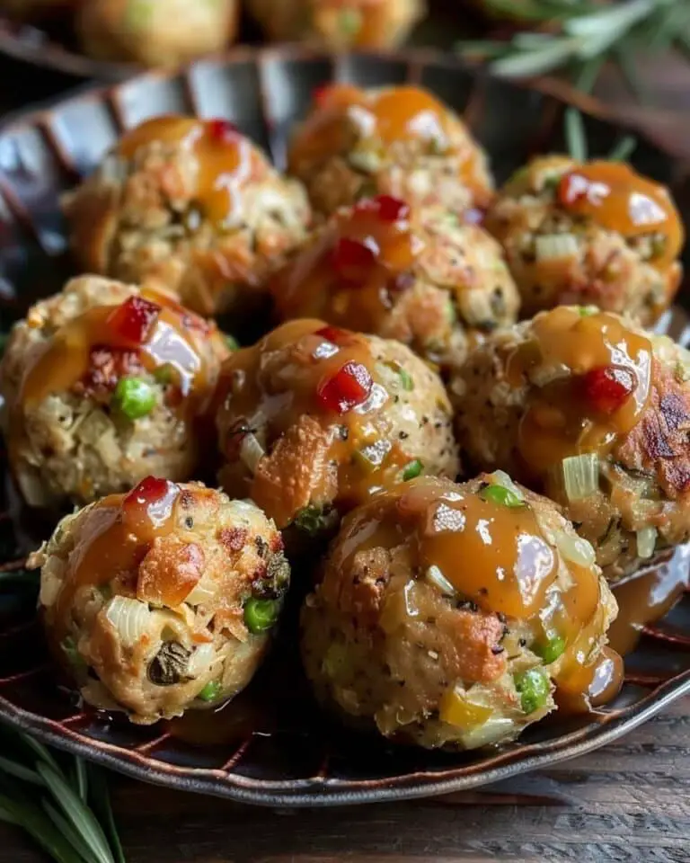Leftover Turkey Stuffing Balls