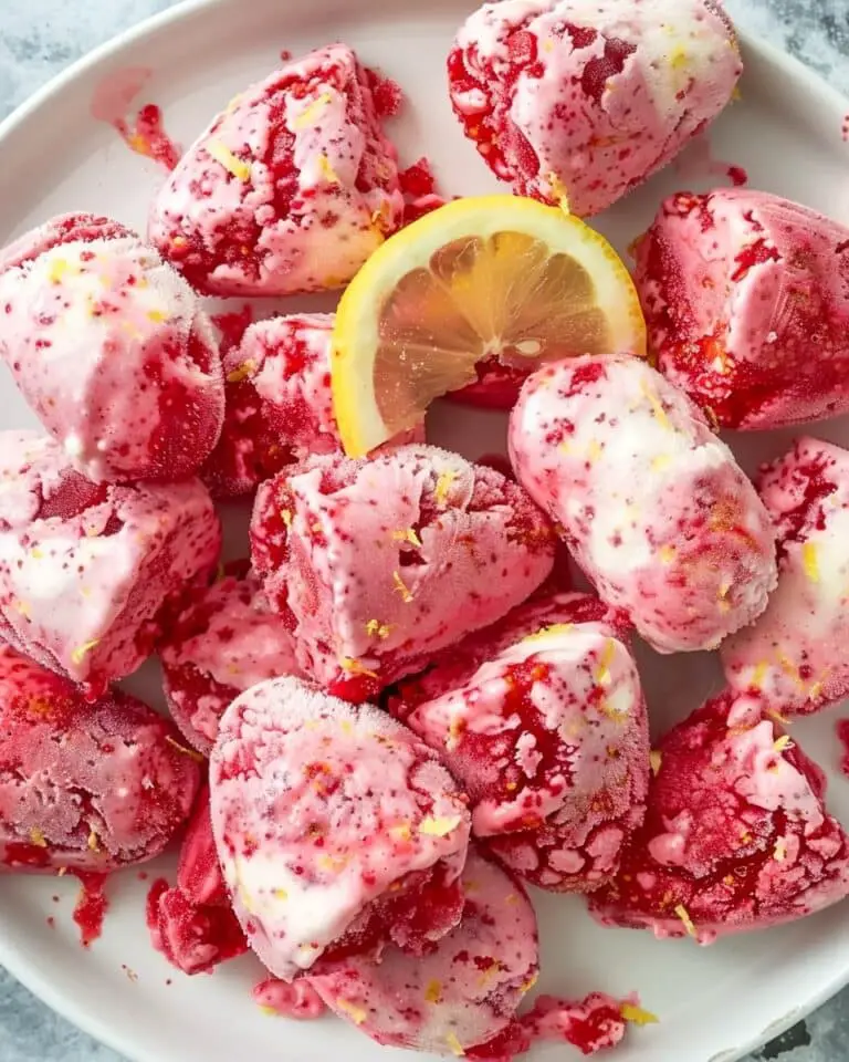 Lemon-Strawberry Frozen Yogurt Bites