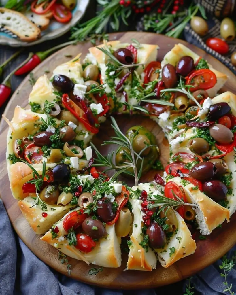 Marinated Olives And Cheese Ring