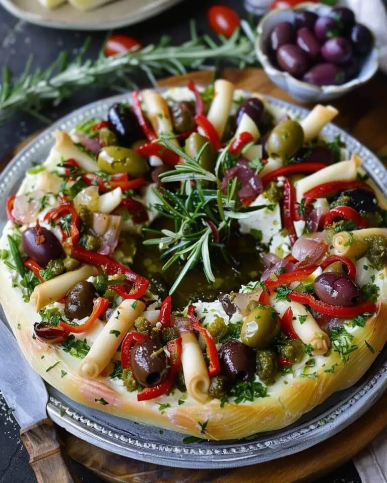 Marinated Olives And Cheese Ring