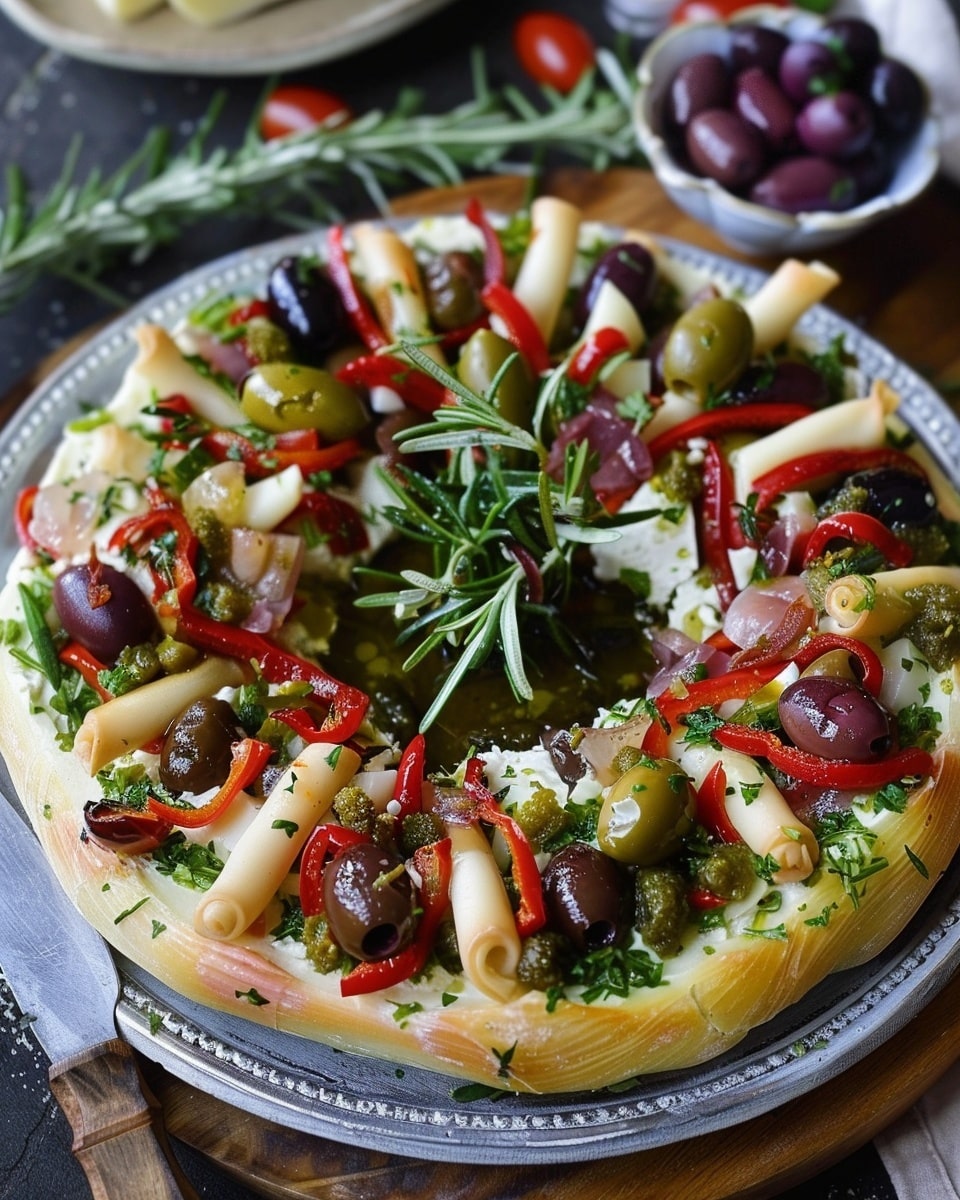 Marinated Olives And Cheese Ring