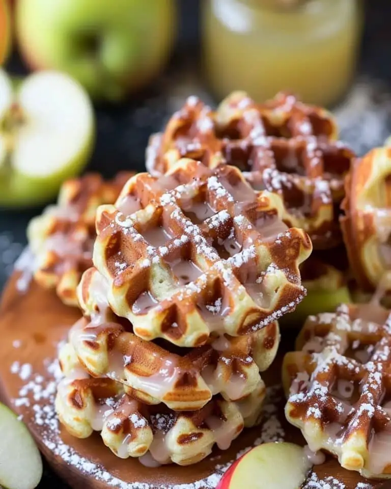 Mini Apple Fritter Waffle Donuts