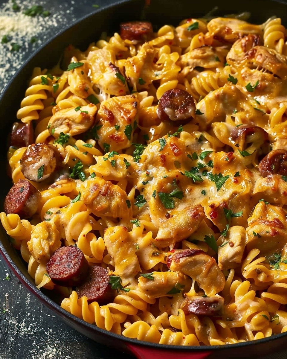 One-Pot Smoky Cheddar Ranch Chicken Pasta