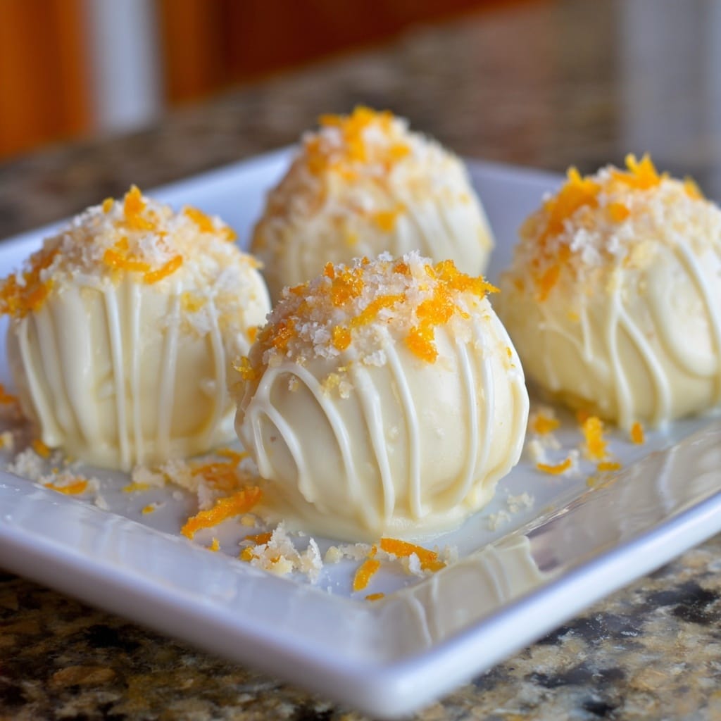 Orange Creamsicle Truffle Bites