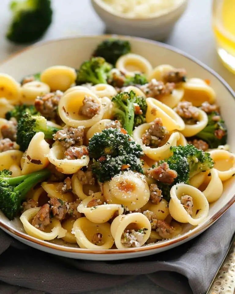 Orecchiette Pasta With Sausage And Broccoli