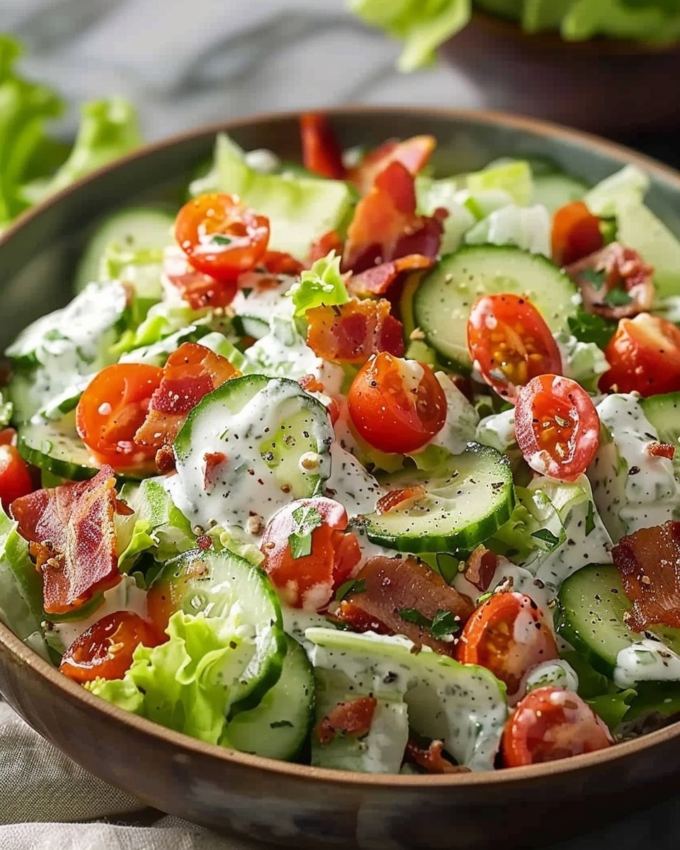 Refreshing Cucumber Ranch Salad