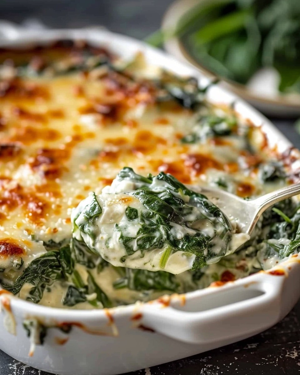 Ruth’s Chris Cheesy Spinach Casserole With Monterey Jack