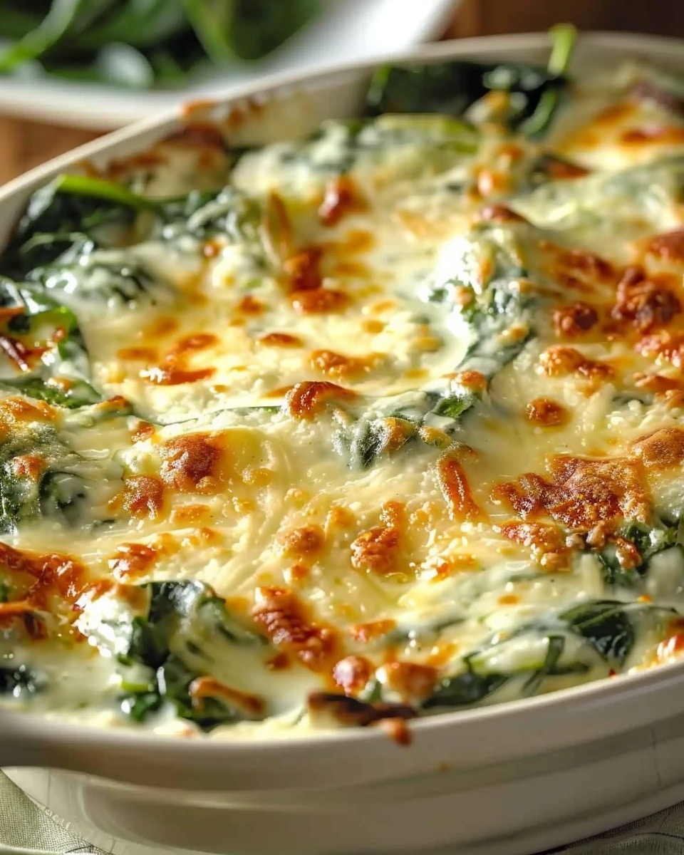 Ruth’s Chris Cheesy Spinach Casserole With Monterey Jack