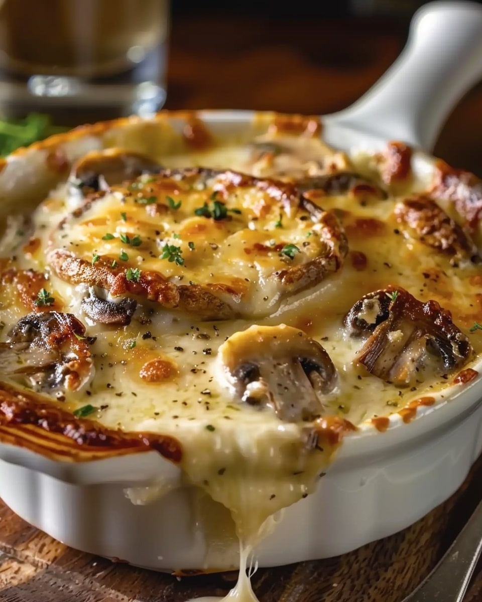 Ruth’s Chris Mushroom & Gruyère Au Gratin