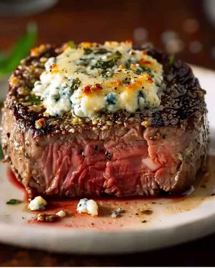 Ruth’s Chris–Style Creamy Blue Cheese Crusted Filet