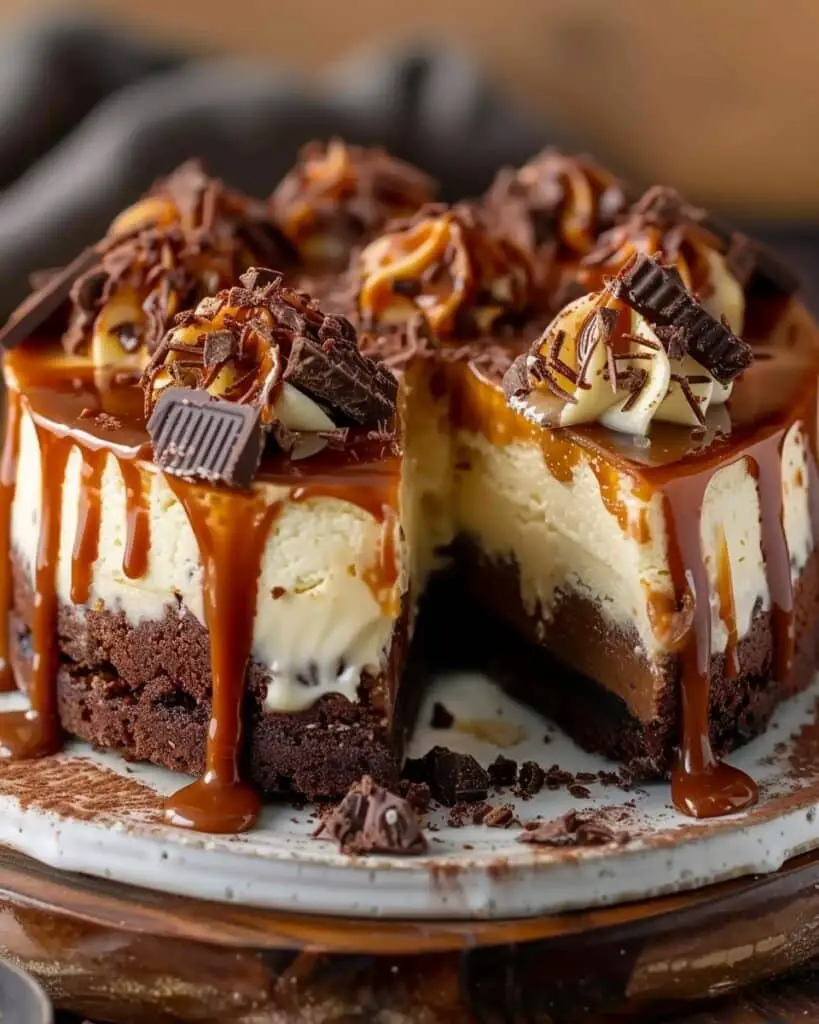 Caramel Brownie Cheesecake