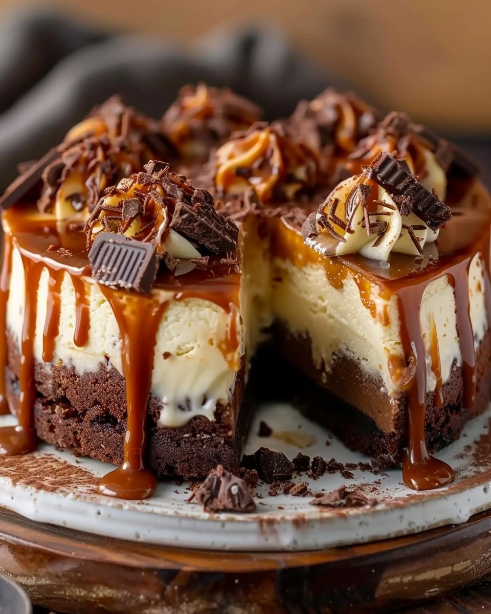 Caramel Brownie Cheesecake