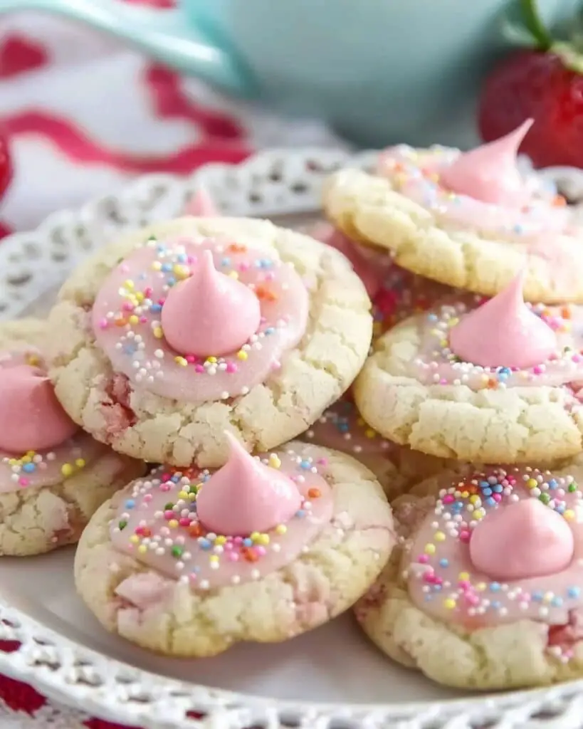 Strawberry Kiss Cookies (Blossoms)
