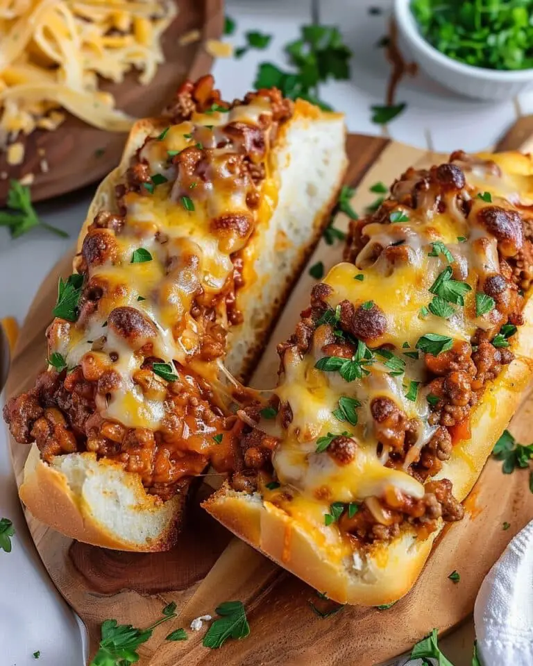 Sloppy Joe Garlic Bread