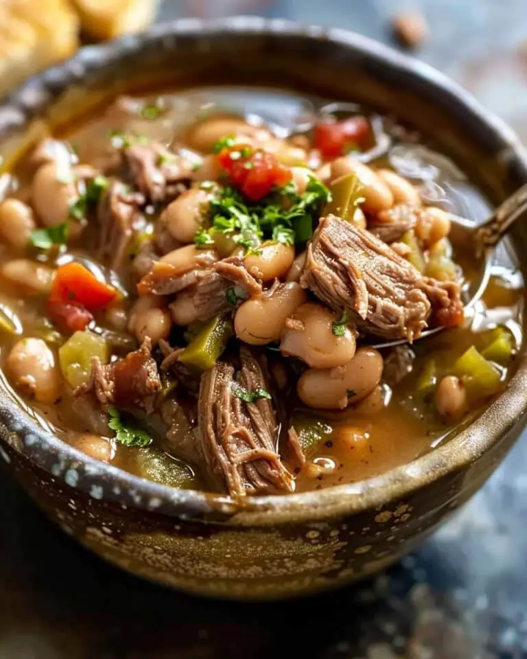 Slow Cooker Pinto Beans, Green Chile & Beef