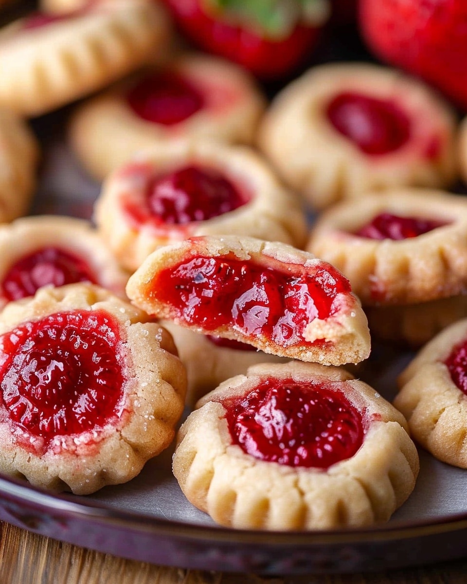 Strawberry Thumbprint Cookies