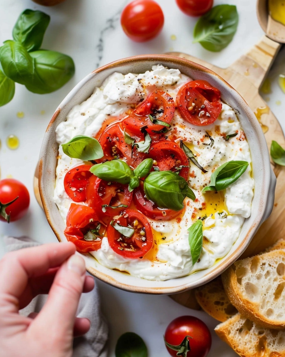 Whipped Ricotta Caprese Dip