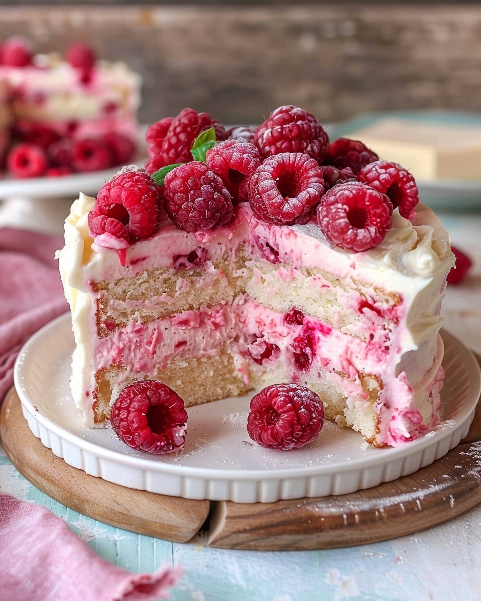 White Chocolate Raspberry Cake