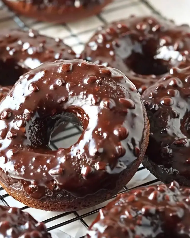 Baked Chocolate Glazed Donuts