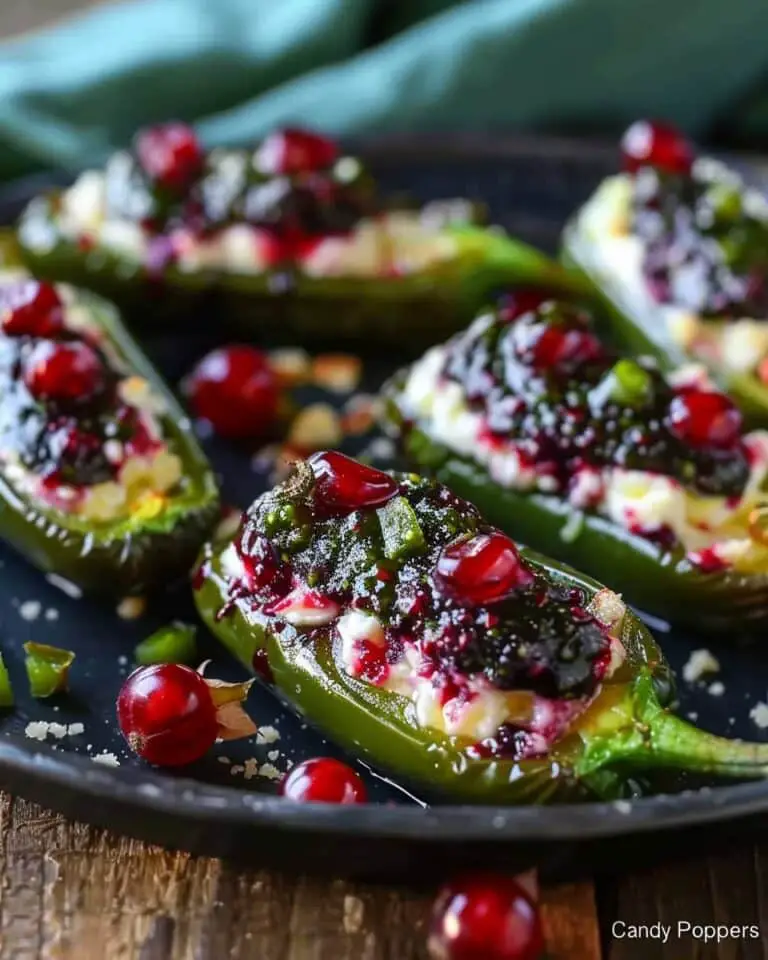 Berry & Brie Stuffed Jalapeño Candy Poppers