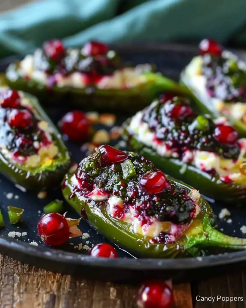 Berry & Brie Stuffed Jalapeño Candy Poppers