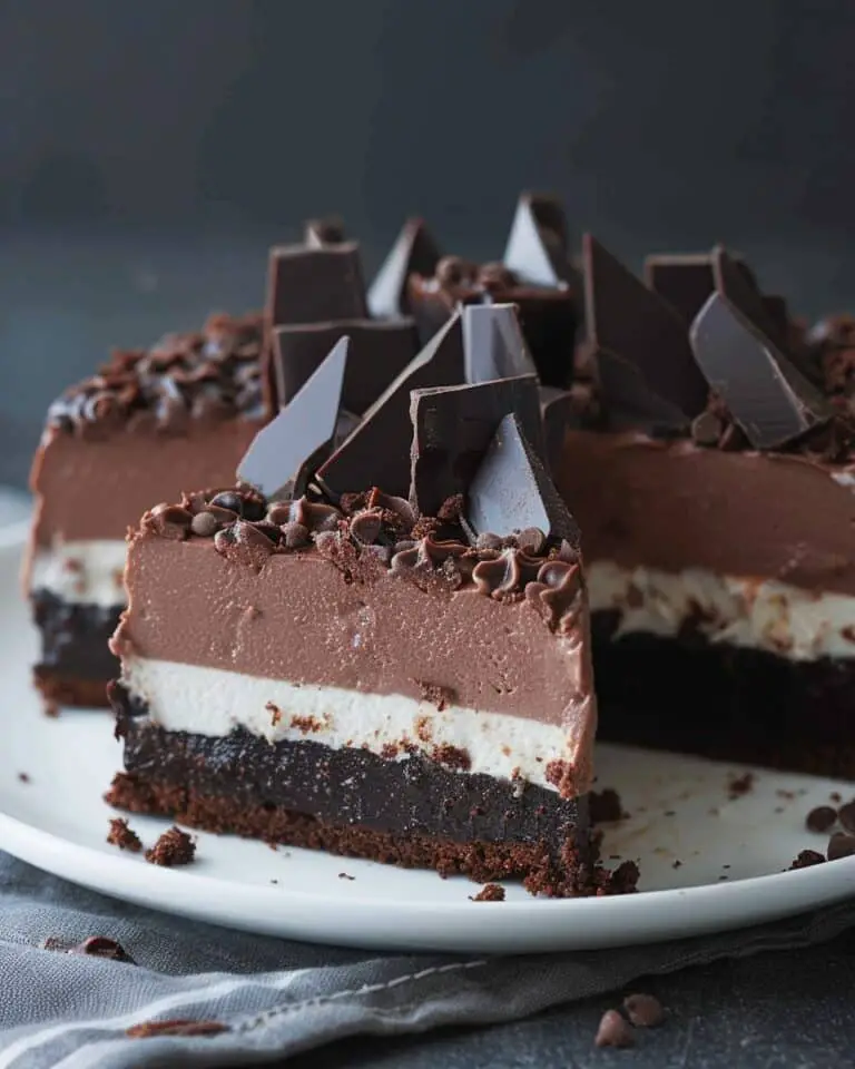 Brownie Bottom Chocolate Mousse Cake