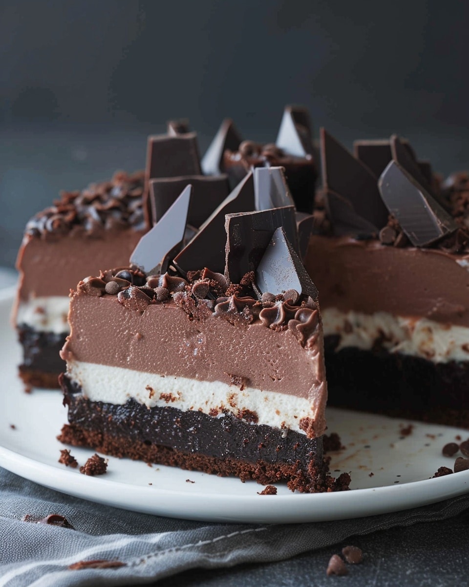 Brownie Bottom Chocolate Mousse Cake
