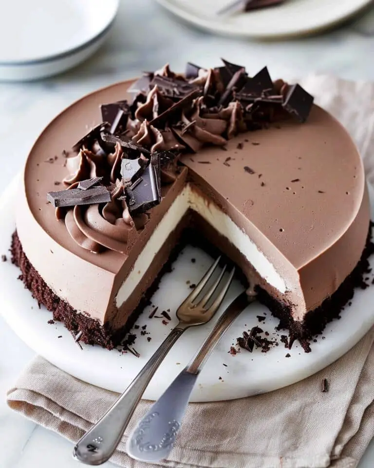 Brownie Bottom Chocolate Mousse Cake