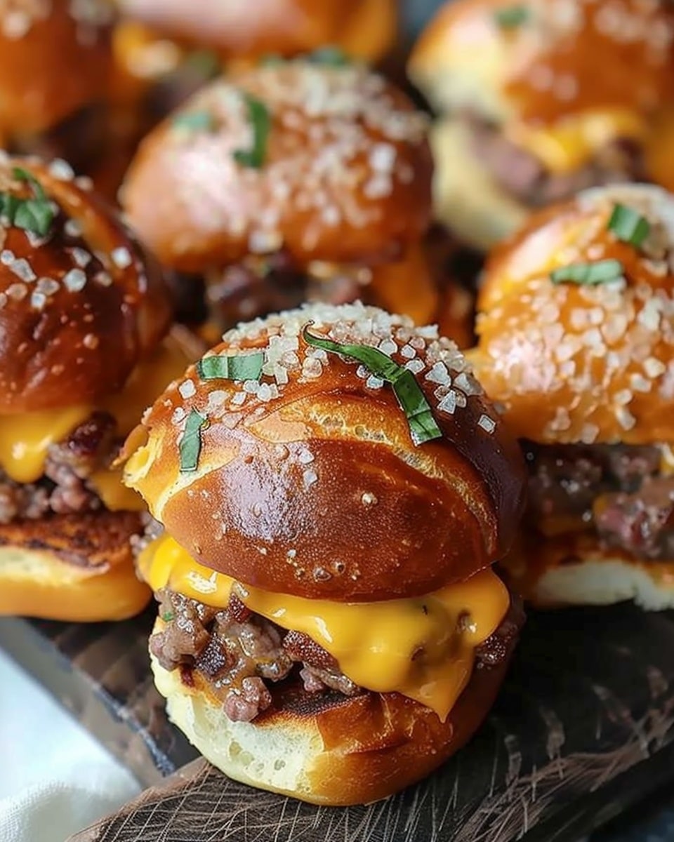 Cheeseburger Pretzel Sliders